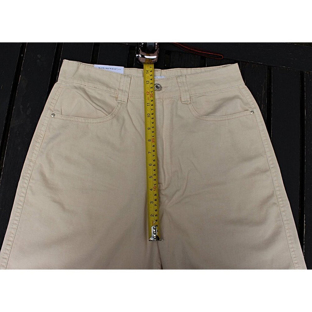 New w/Tags - sz 32 - WE WORE WHAT Utility Straight Wide Leg Jeans, Unbleached - Picture 11 of 12